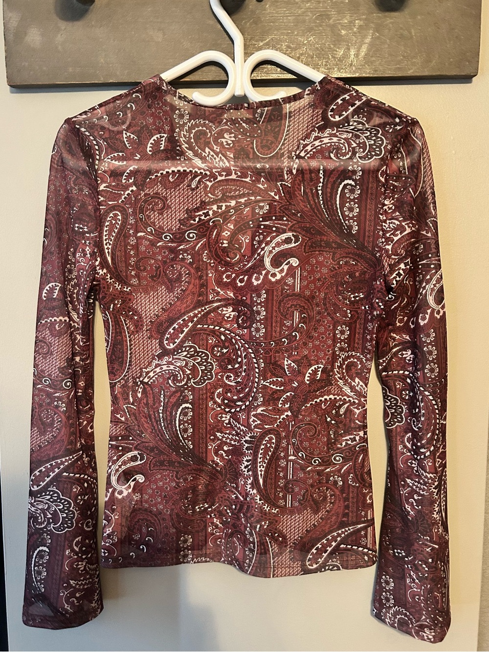 ruched front mesh top - Picture 8 of 13